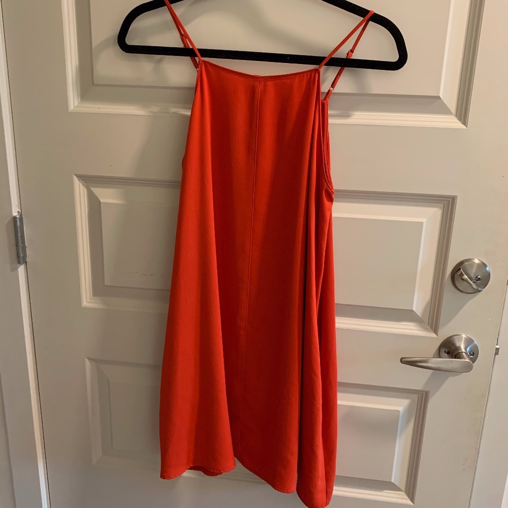 Orange/Red Dress with Two Pockets